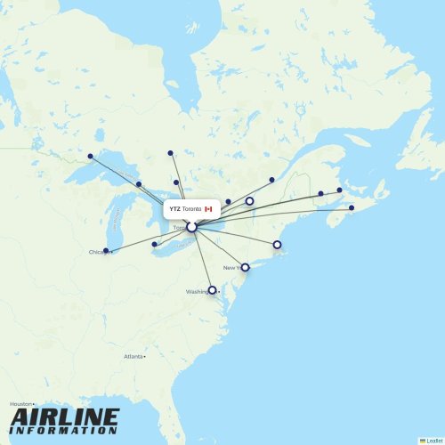 Porter at YTZ route map