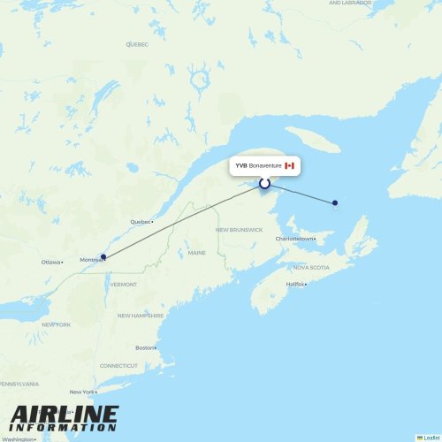 Pascan at YVB route map