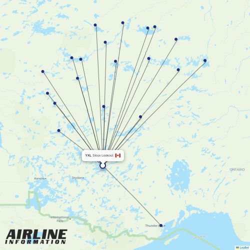 North Star Air at YXL route map