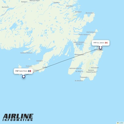 Air Saint Pierre at YYT route map