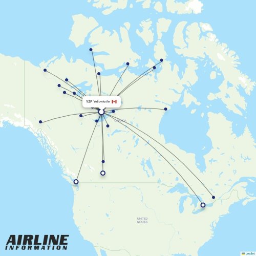 North Wright Air at YZF route map