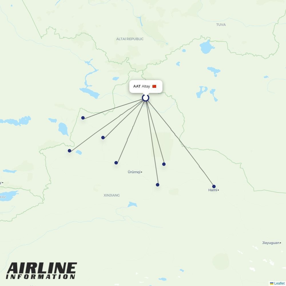 Gestair routes from AAT