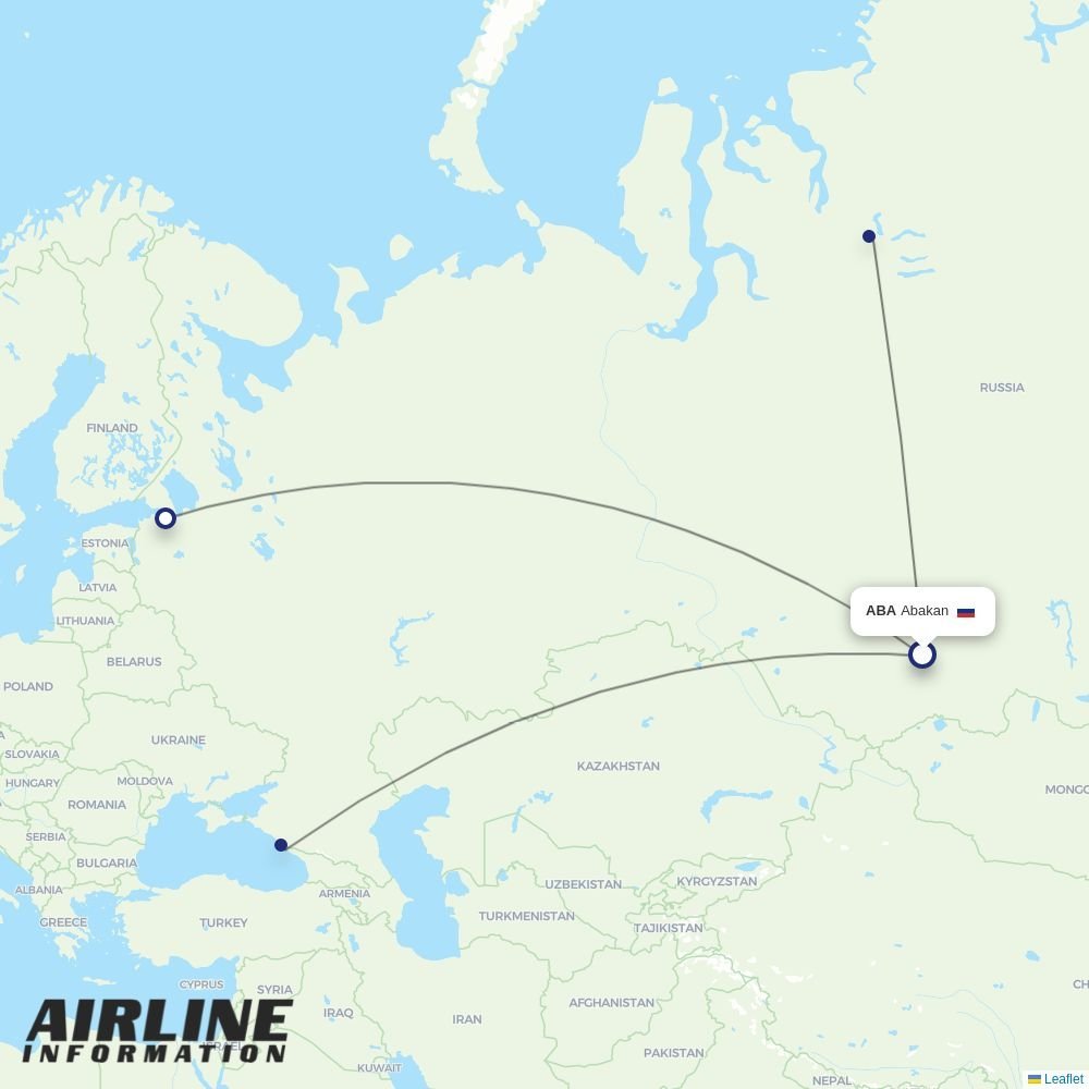 NordStar routes from ABA