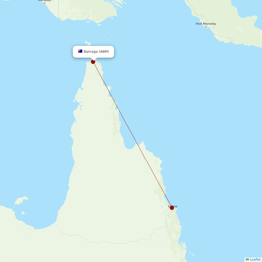 Skytrans Airlines at ABM route map