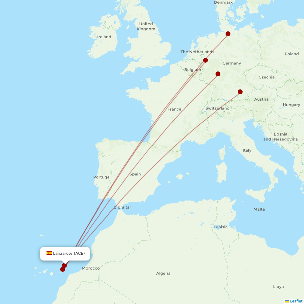 Condor at ACE route map