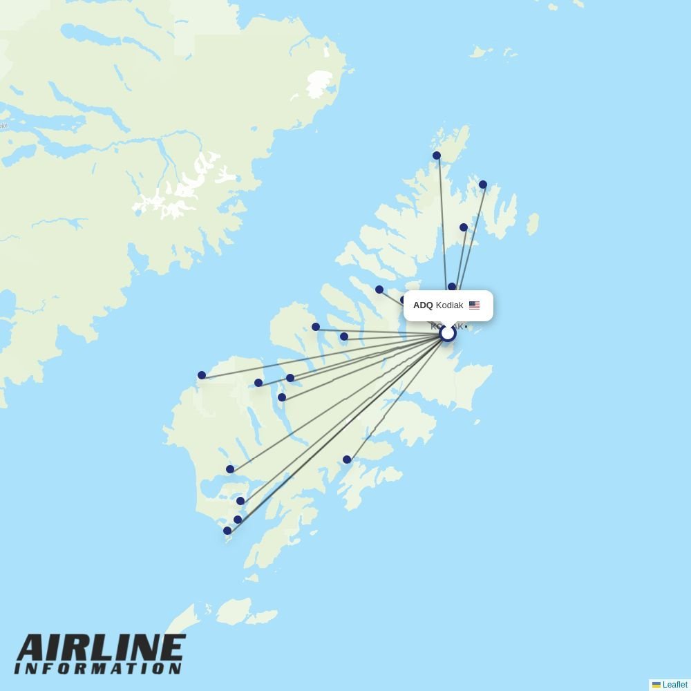 Island Air Service routes from ADQ