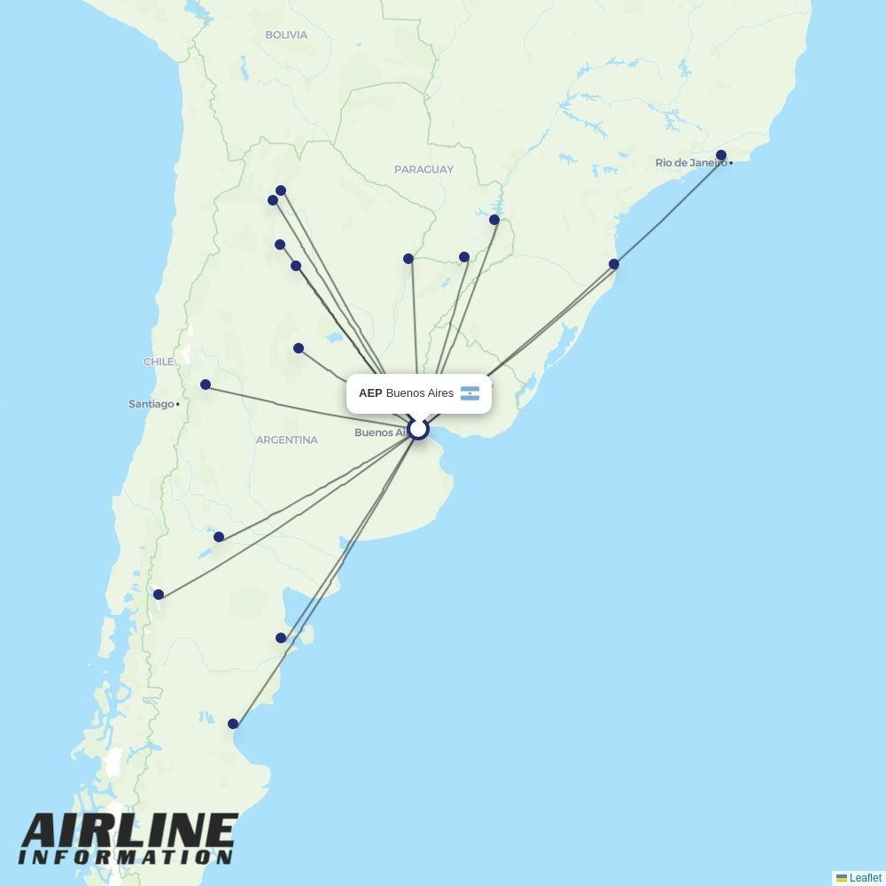 Felix Airways routes from AEP