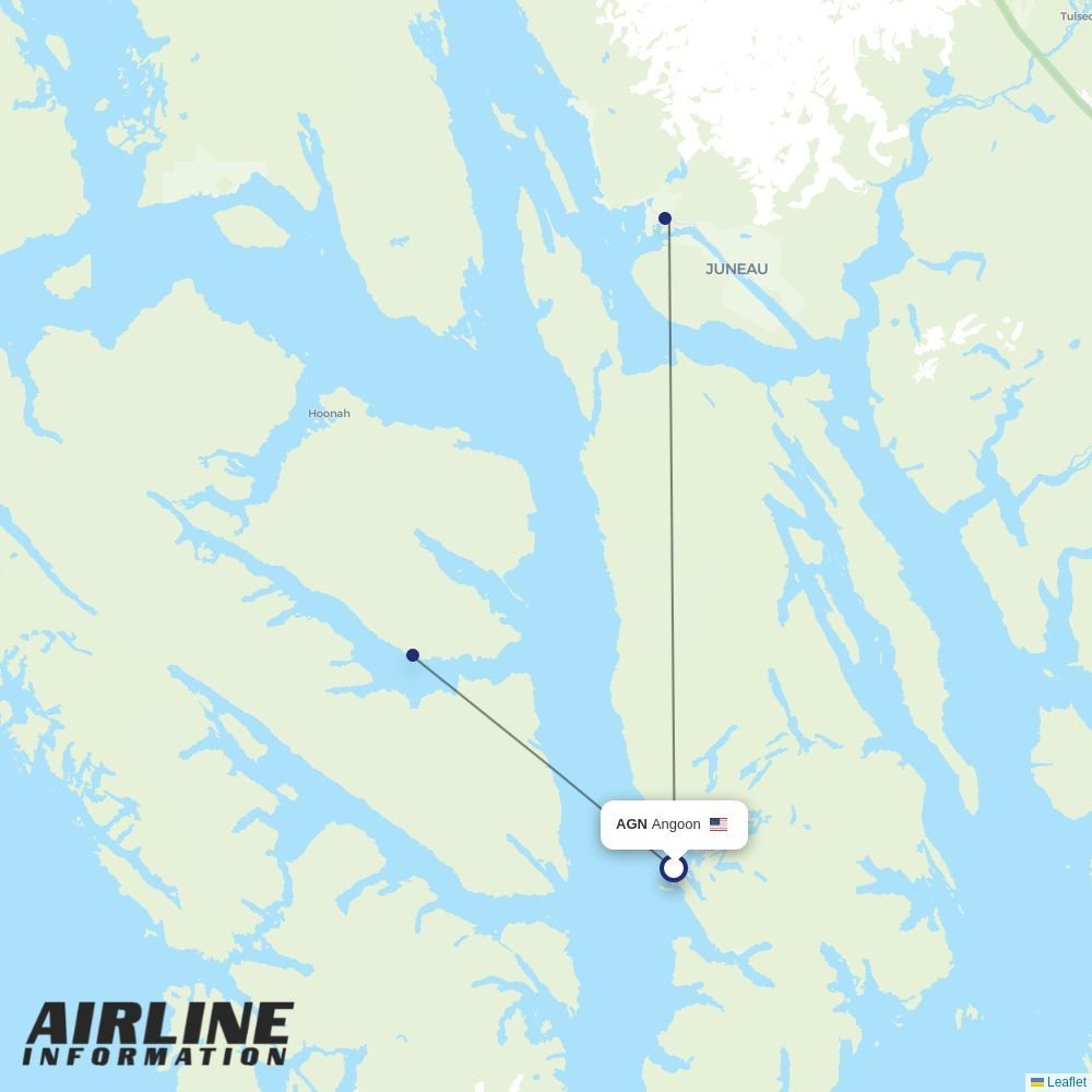 Alaska Seaplanes routes from AGN