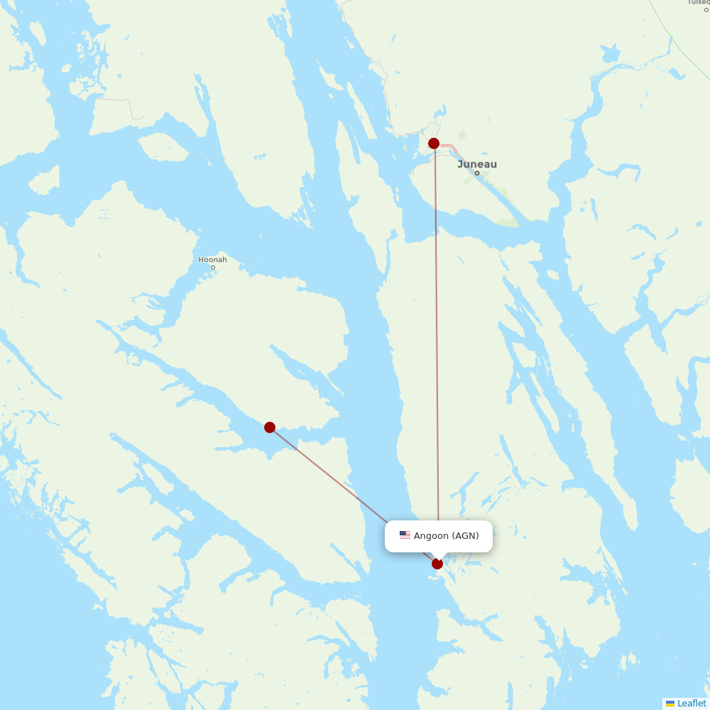 Air Excursions at AGN route map