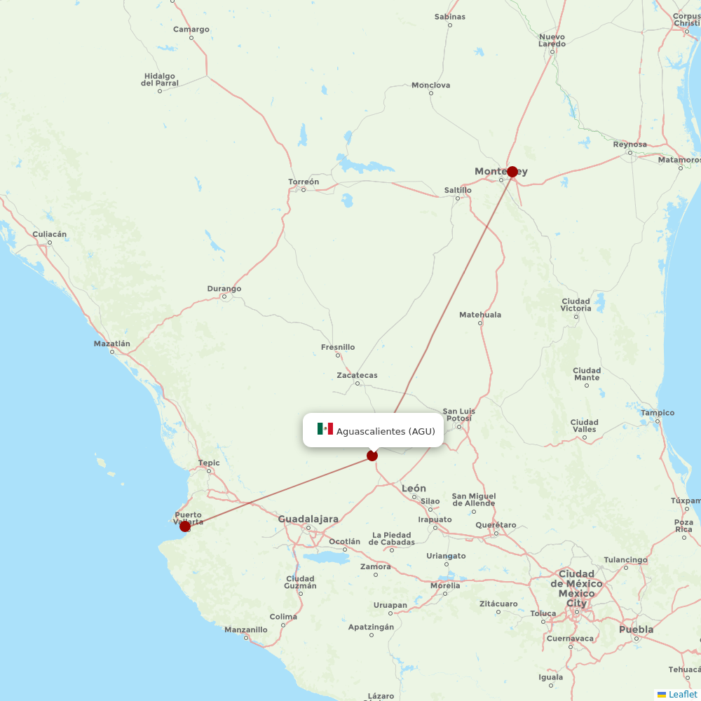 TAR Aerolineas at AGU route map