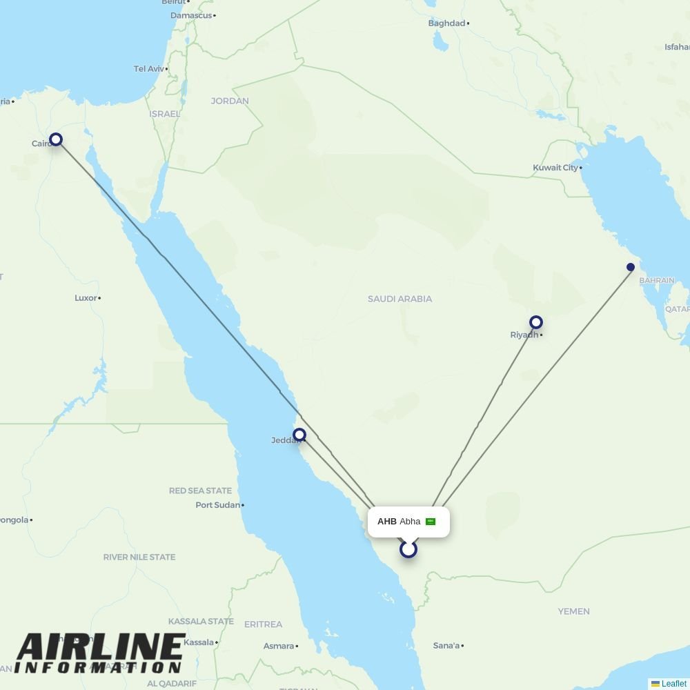Flyadeal routes from AHB