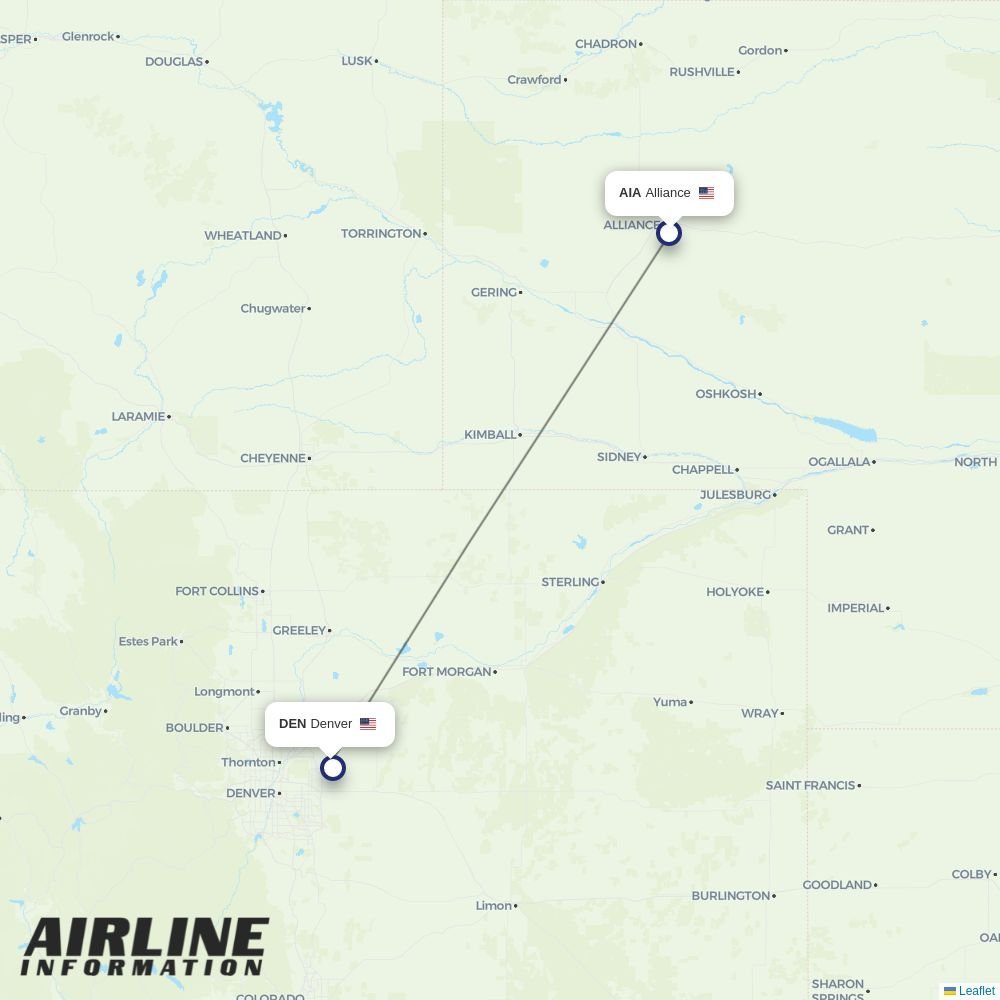 Key Lime Air routes from AIA