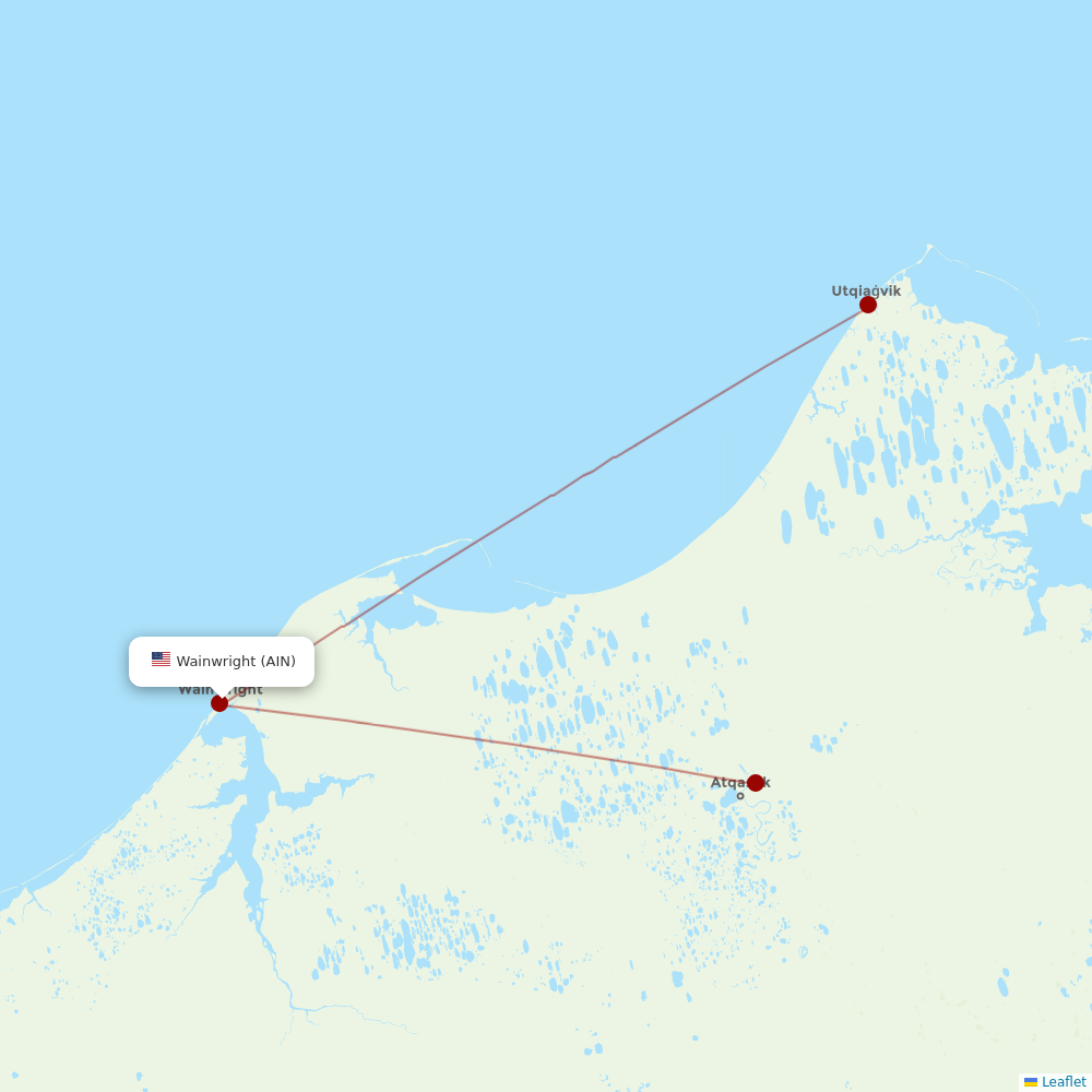 Astral Aviation at AIN route map