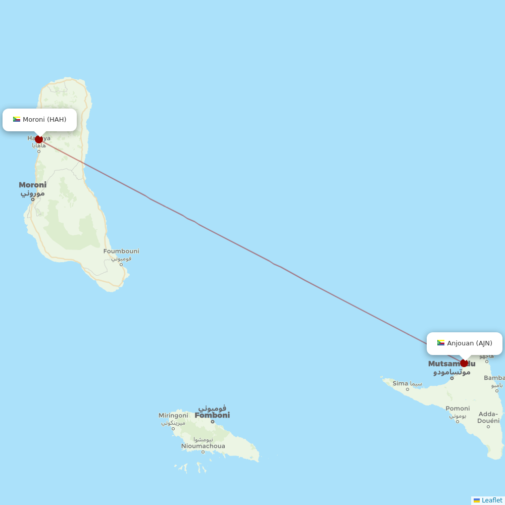 Precision Air at AJN route map