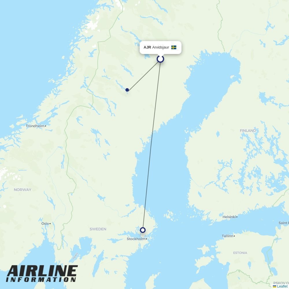 PopulAir routes from AJR