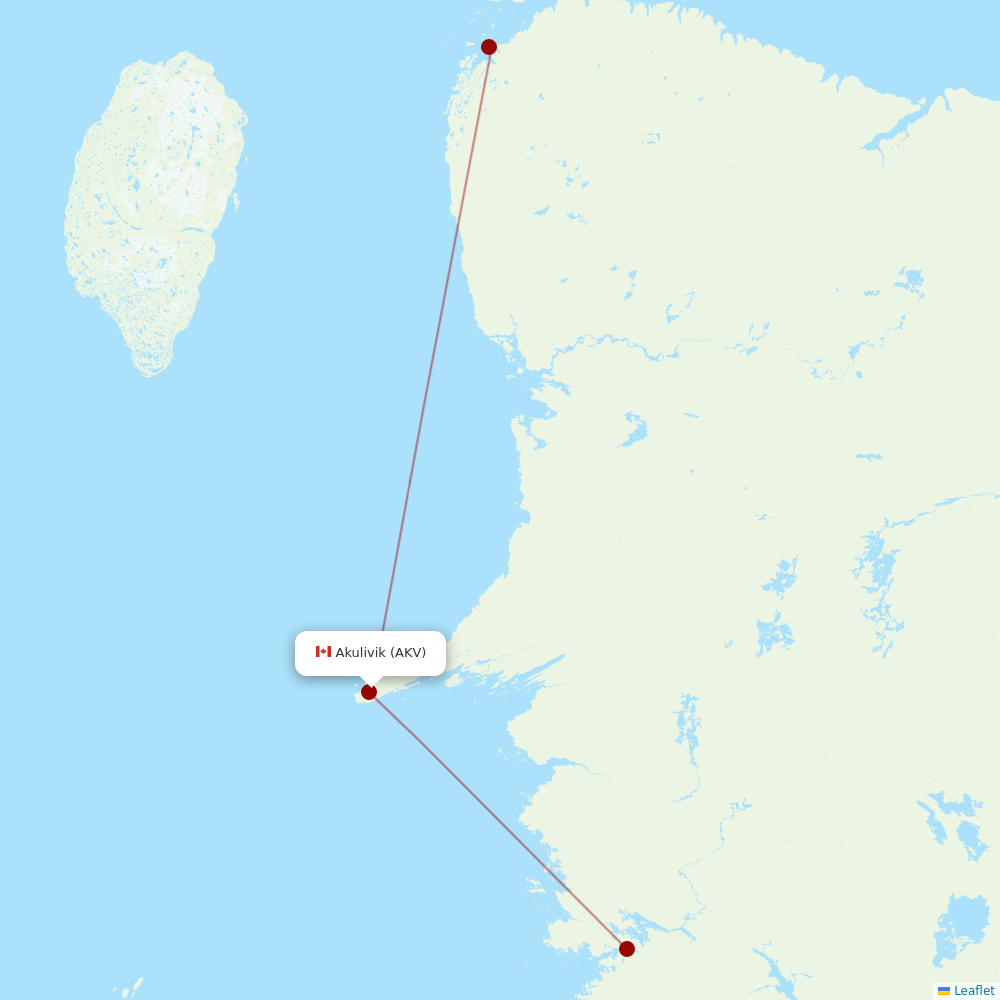 Air Inuit at AKV route map