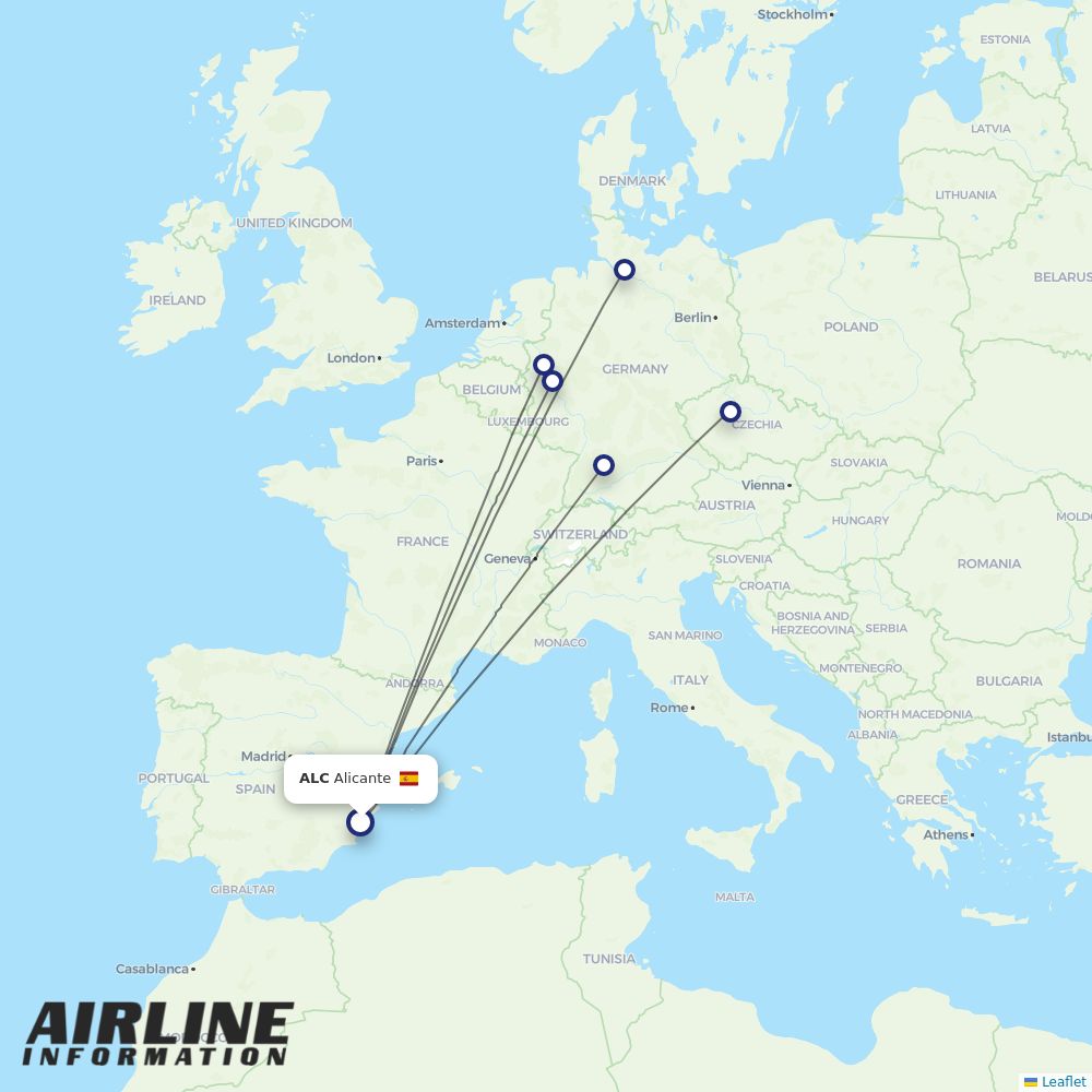 Eurowings routes from ALC