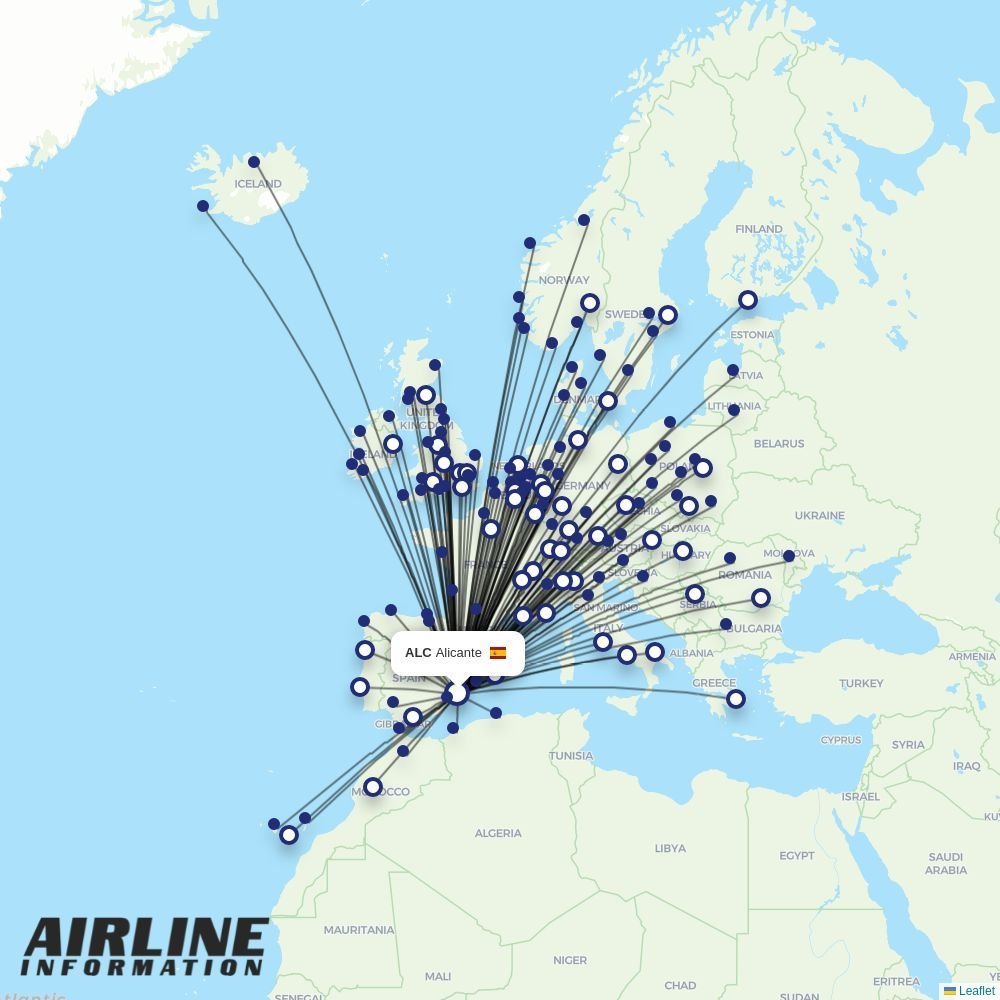 Air Europa routes from ALC