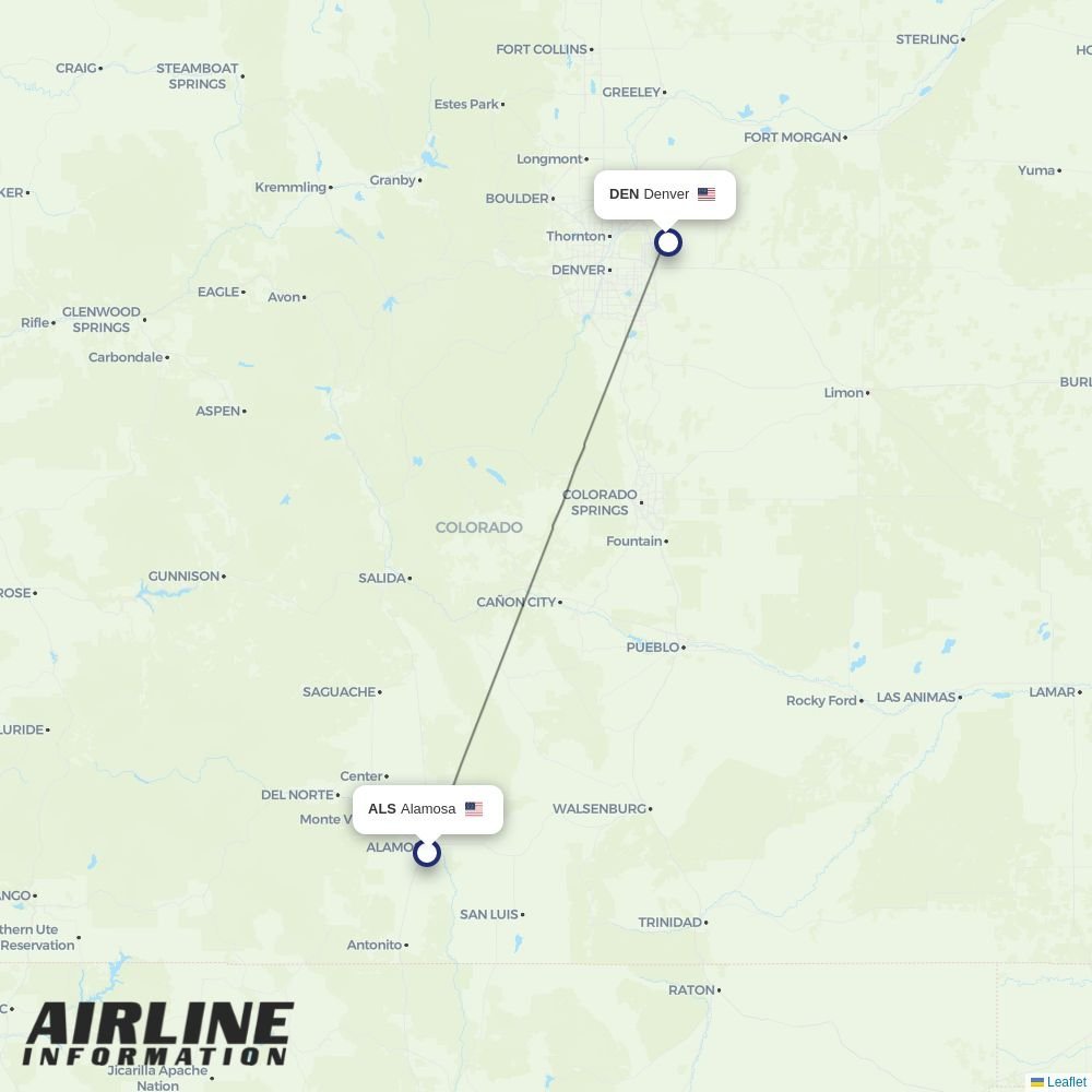 Key Lime Air routes from ALS