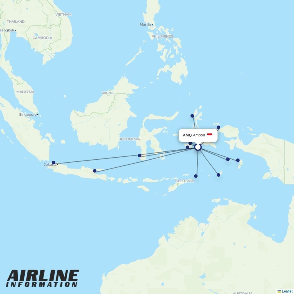 Trigana Air routes from AMQ