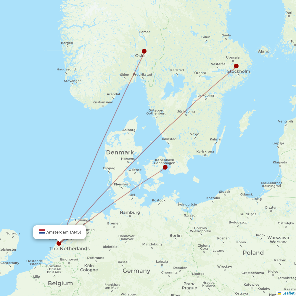 SAS at AMS route map