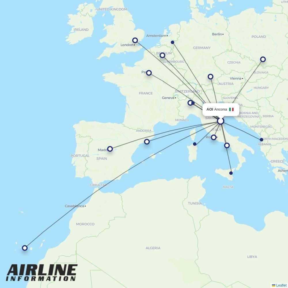 Volotea routes from AOI
