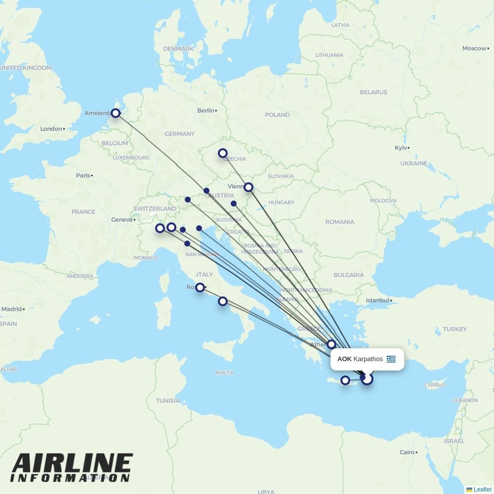 Eurowings routes from AOK
