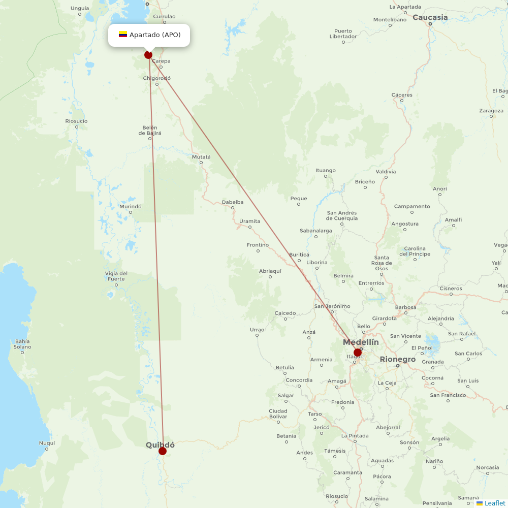 EasyFly at APO route map