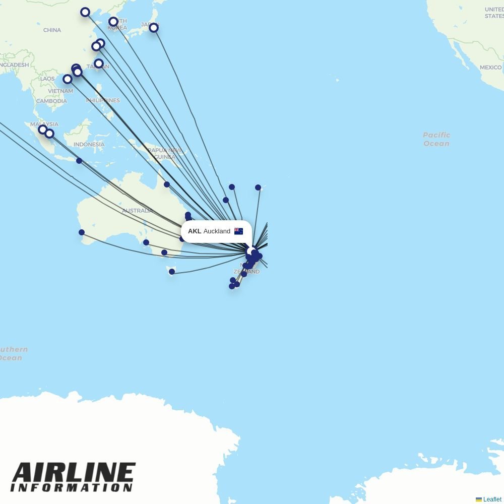 Qantas routes from APW