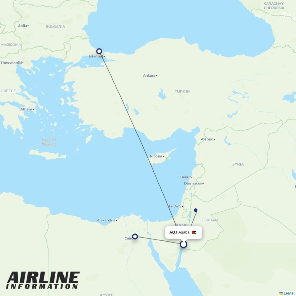 Turkish Airlines routes from AQJ
