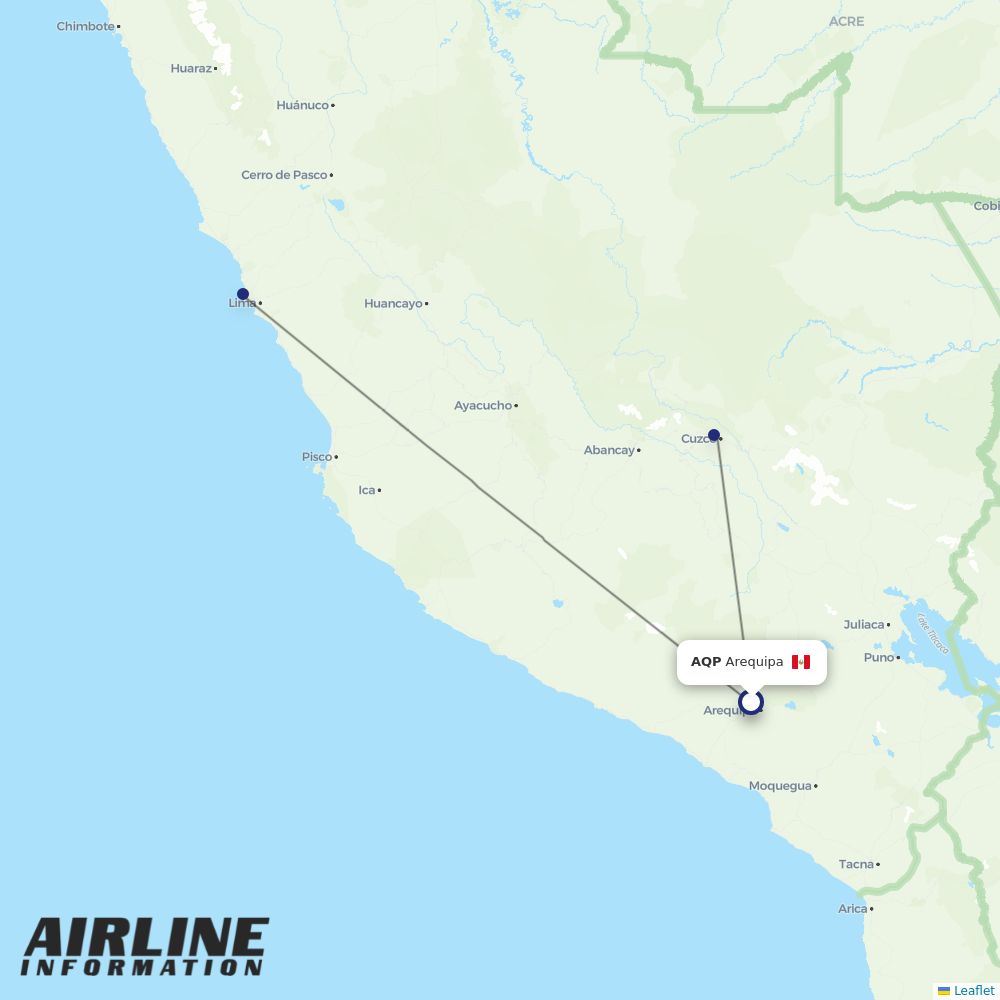 Sky Airline routes from AQP