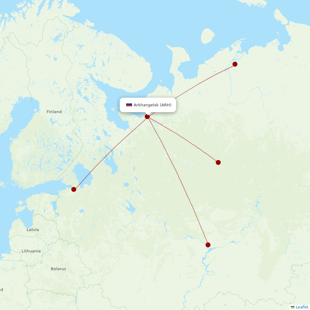 RusLine (Duplicate) at ARH route map