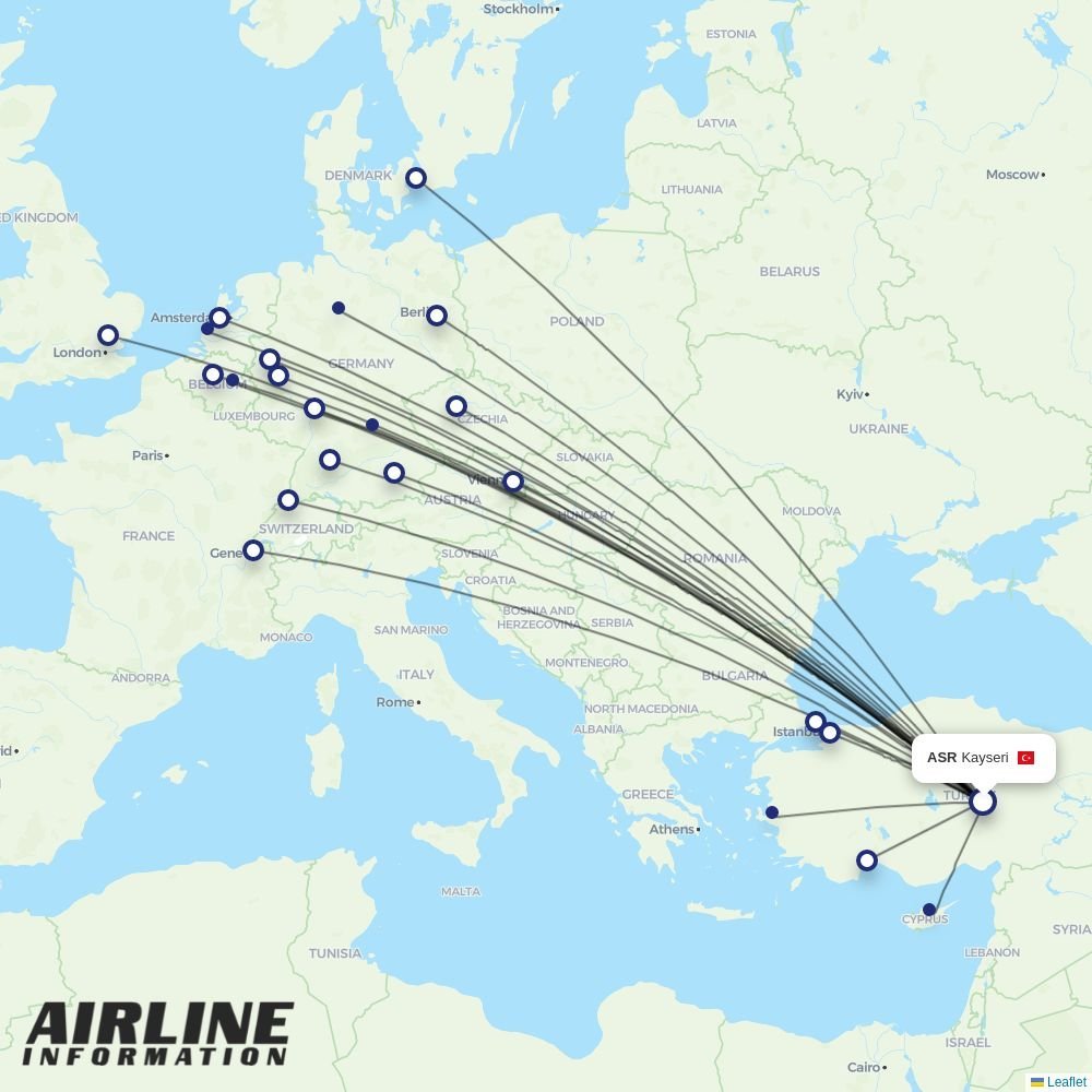 SunExpress routes from ASR