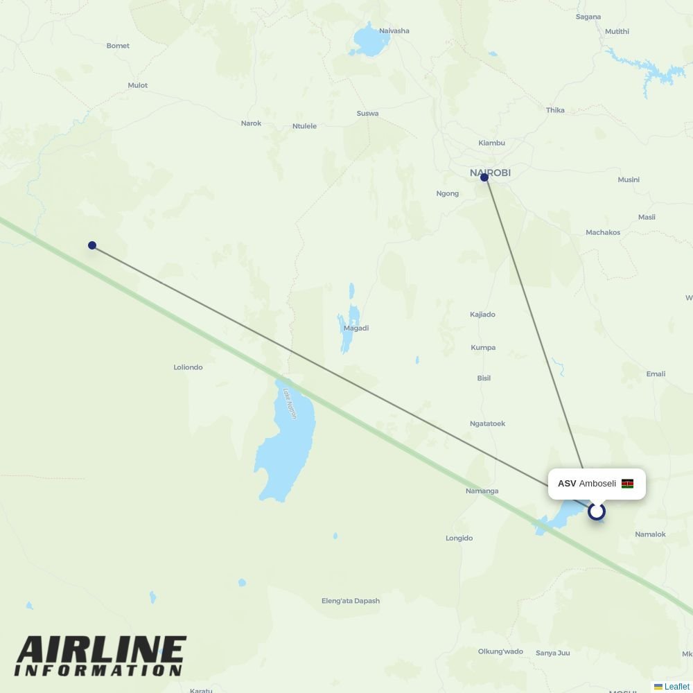 Safarilink flights from Amboseli (ASV) | Airline Information