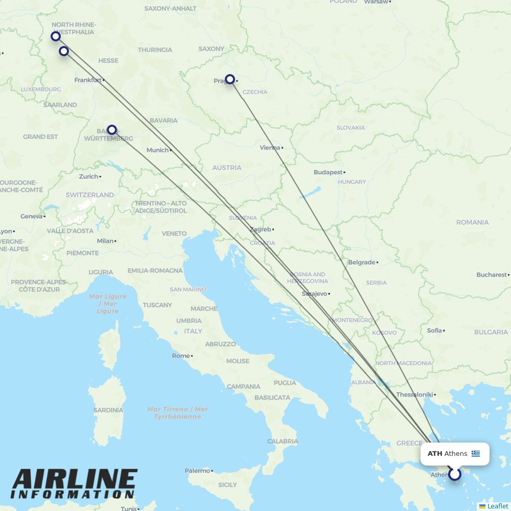 Eurowings routes from ATH