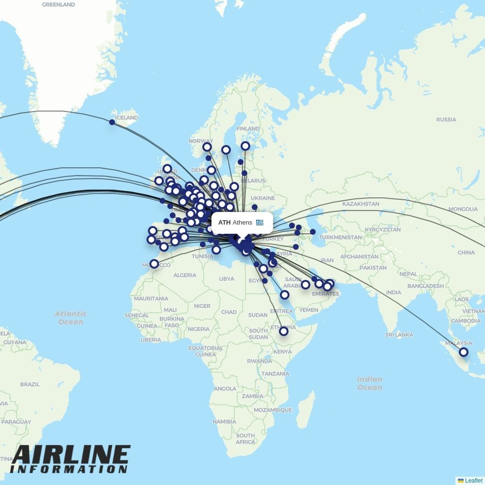 Transavia France routes from ATH