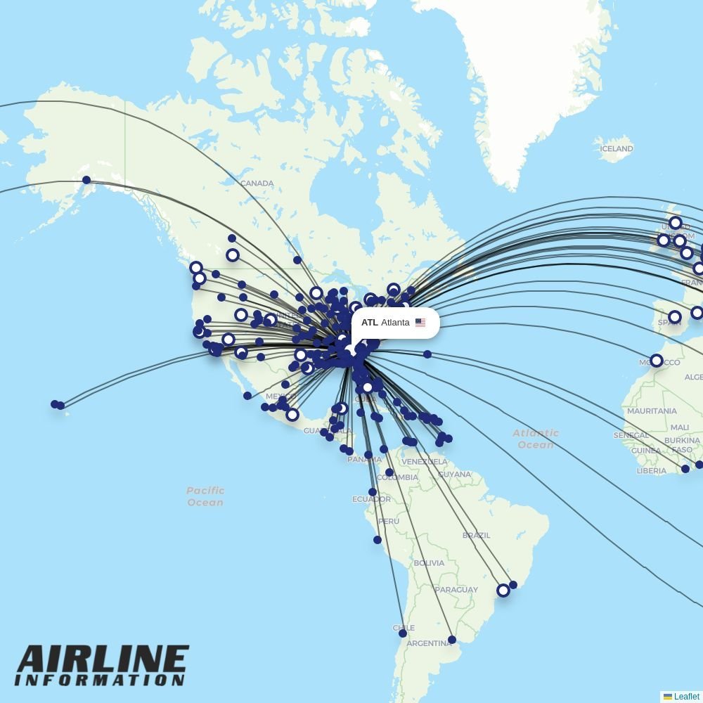 Key Lime Air routes from ATL