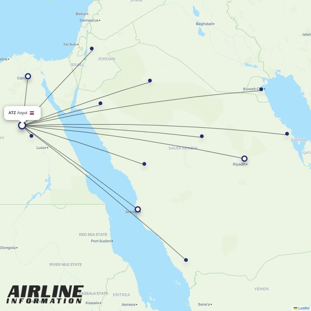 Air Cairo routes from ATZ