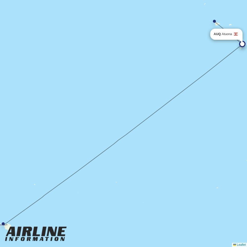 Air Tahiti routes from AUQ