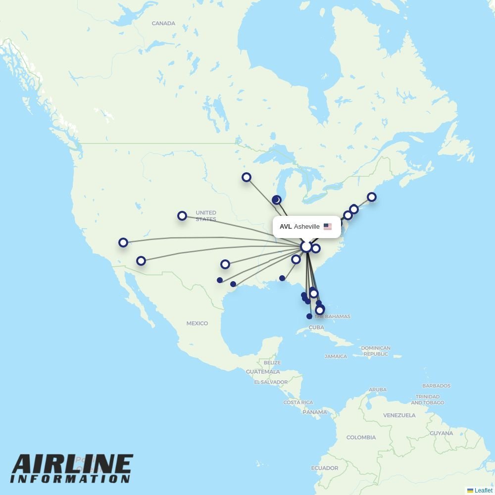 Delta routes from AVL