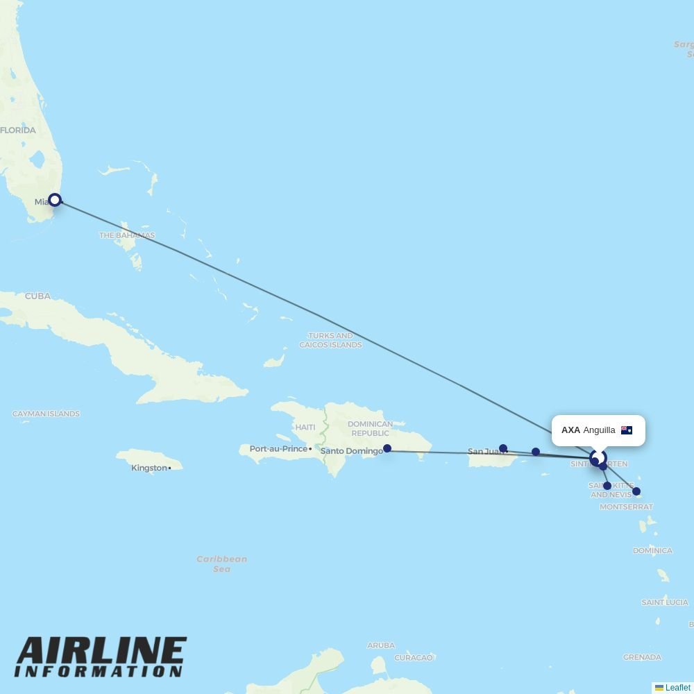 BermudAir routes from AXA