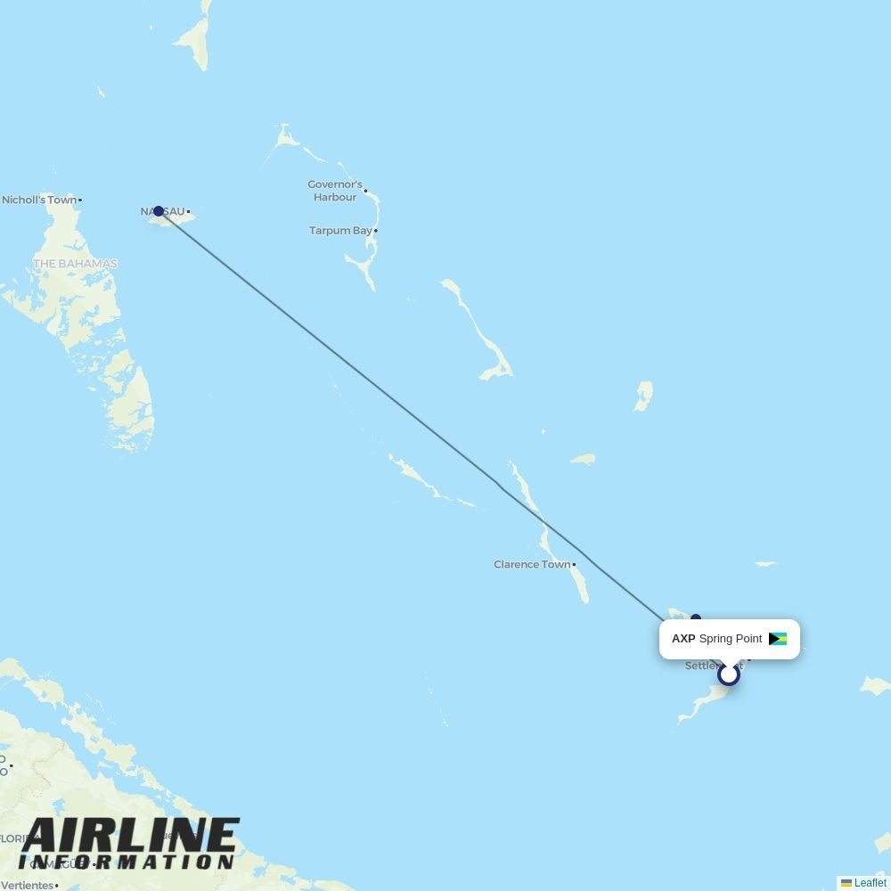 Bahamasair routes from AXP