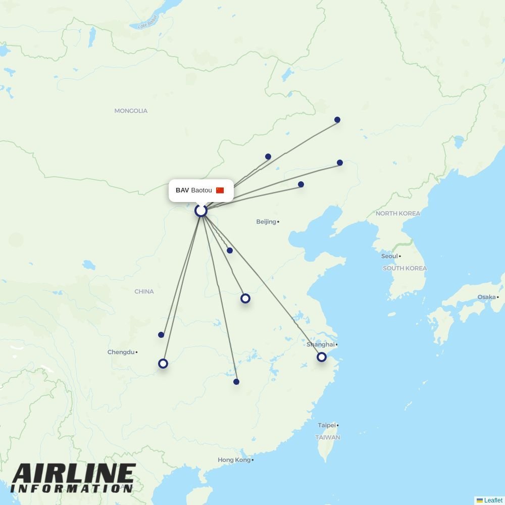 Gestair routes from BAV
