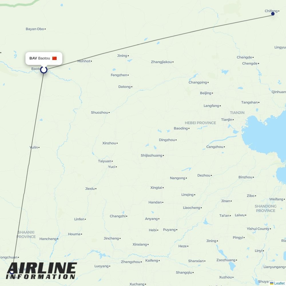 Loong Air routes from BAV