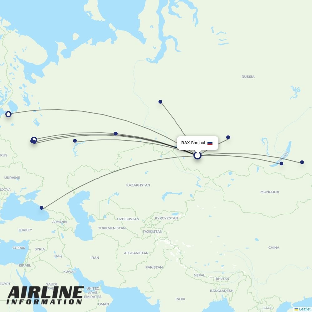 Red Wings routes from BAX