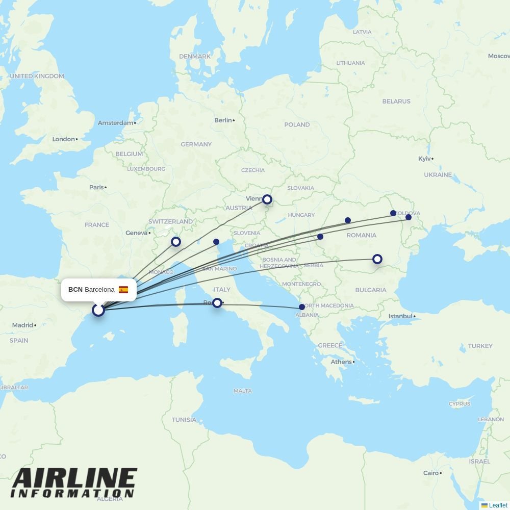 Wizz Air Malta routes from BCN