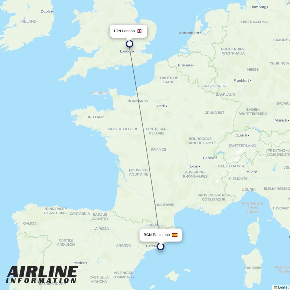 Wizz Air UK routes from BCN