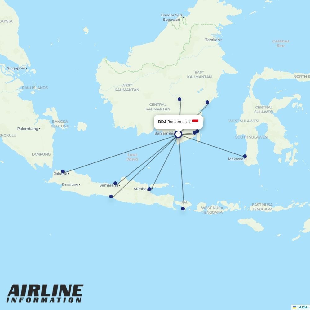 Wings Air routes from BDJ