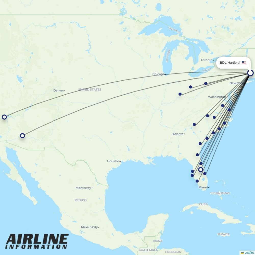 Breeze routes from BDL