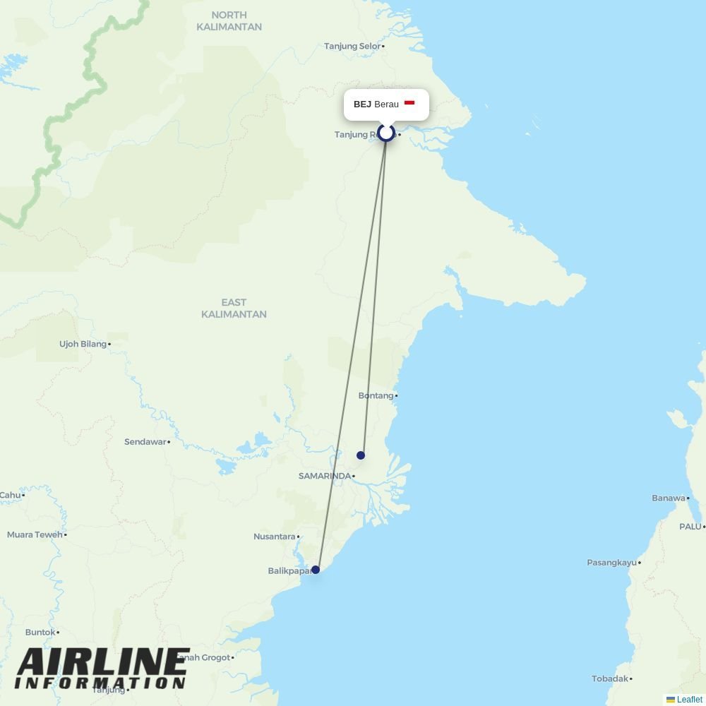 Wings Air routes from BEJ